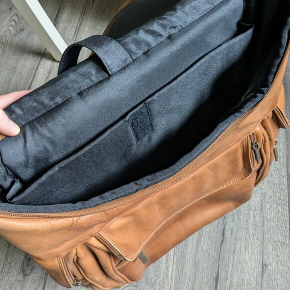 Leather laptop bag - Picture 3 of 3